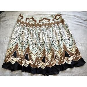 Coldwater Creek 3X Silk Midi Beaux Arts Print Elegant Flowy Swing Boho Festival